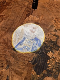 A fragment of a Flemish wall tapestry, Brussels or Oudenaarde, 17th C.