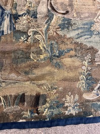 A fragment of a Flemish wall tapestry, Brussels or Oudenaarde, 17th C.