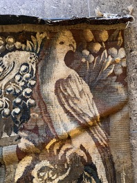 A Flemish verdure wall tapestry with two swans in a lake, probably Oudenaarde, late 17th C.