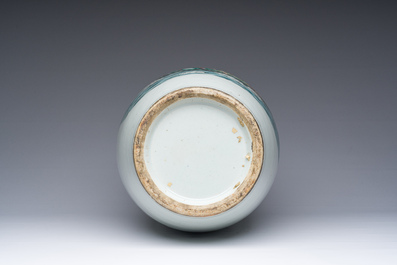 A Chinese famille rose 'Immortals' vase, 19th/20th C.