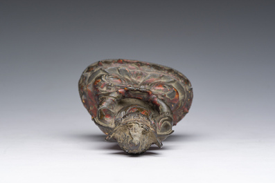 Bouddha assis en bronze dor&eacute; et laqu&eacute;, Chine, Ming