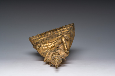 Bouddha en bronze dor&eacute; et laqu&eacute;, Tha&iuml;lande, p&eacute;riode Rattanakosin, 19&egrave;me si&egrave;cle