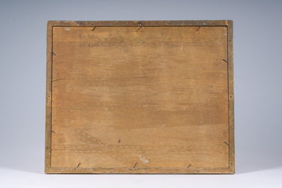 Modest Huys (1874-1932): 'La Lys - De Leie', huile sur panneau