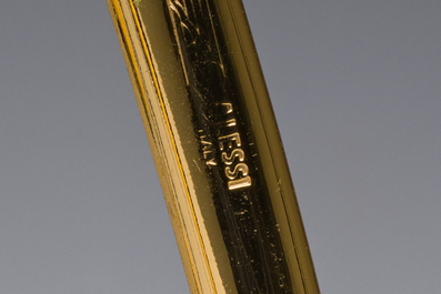 Philippe Starck (1949): Two 'Juicy Salif' citrus squeezers for Alessi, aluminium and gilt aluminium, Italy, last quarter 20th C.