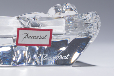 A French six-piece Baccarat crystal nativity set consisting of Mary, Joseph, Jesus and the three kings, 20th C.