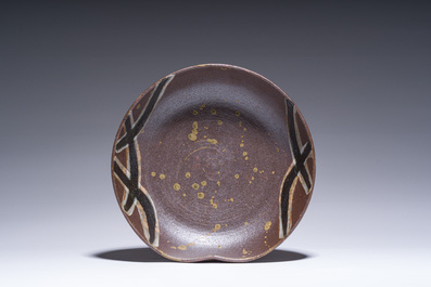 Three Japanese studio pottery vases and a bowl, Showa, 20th C.