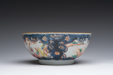 A Chinese famille rose 'Mandarin' bowl, Qianlong