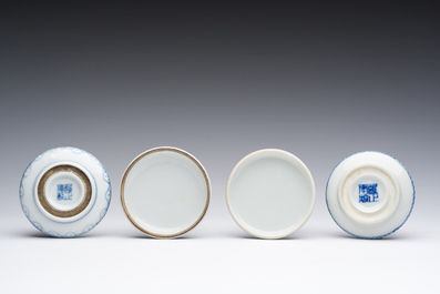 Deux bo&icirc;tes &agrave; p&acirc;te en porcelaine de Chine bleu et blanc dans le style de Wang Bu 王步, marque de Yongzheng, R&eacute;publique, 20&egrave;me si&egrave;cle