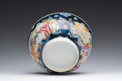 A Chinese famille rose 'Mandarin' bowl, Qianlong
