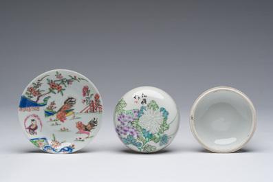 A varied collection of Chinese blue, white and famille rose porcelain, Yongzheng and later