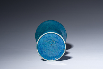 A Chinese robin's egg glazed yenyen vase, 19th C.