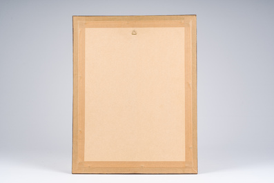 Emile Claus (1849-1924): Portrait of an older man with a beard, pencil on paper