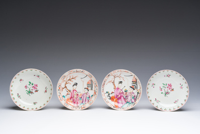 Collection vari&eacute;e en porcelaine de Chine bleu, blanc et famille rose, Kangxi/Qianlong