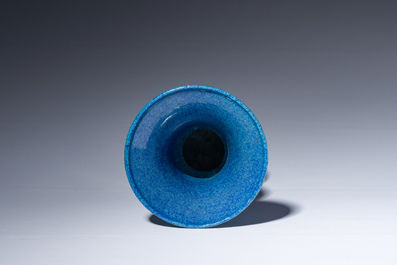 A Chinese robin's egg glazed yenyen vase, 19th C.