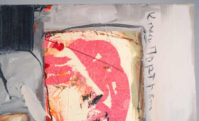 Nina Stoupina (1955): 'Begin van einde van het winter', gemengde techniek op doek, gedateerd 2009