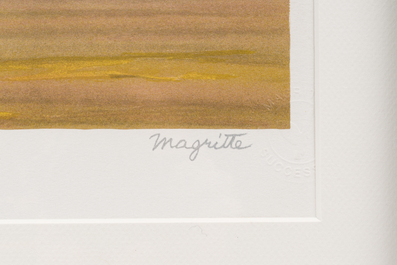 Ren&eacute; Magritte (1898-1967, after): 'Souvenir de voyage', lithograph in colours, ed. 162/275, dated 2011