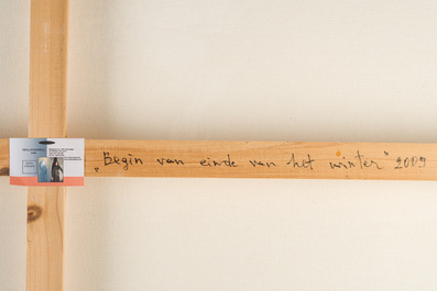 Nina Stoupina (1955): 'Begin van einde van het winter', gemengde techniek op doek, gedateerd 2009