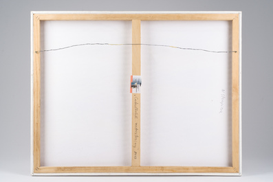 Nina Stoupina (1955): 'Gedeeltelijk verduistering', gemengde techniek op doek, gedateerd 2009