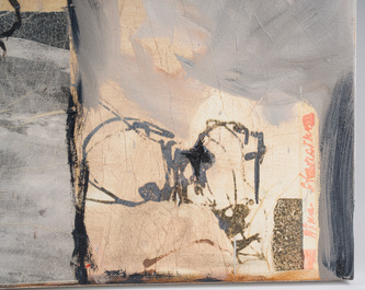 Nina Stoupina (1955): 'Begin van einde van het winter', gemengde techniek op doek, gedateerd 2009