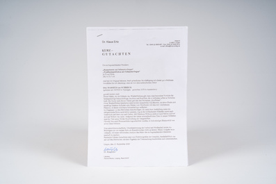 Otto Marseus Van Schrieck (1619-1678): Een paar bosstillevens met vlinders en insecten, olie op paneel