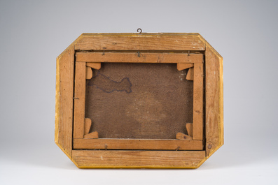 Elena Vanzetti (19&egrave;me si&egrave;cle): Un soir d'&eacute;t&eacute; dans le golfe de Naples, huile sur toile, dat&eacute; juin (18)66.