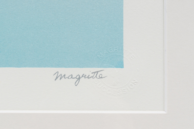 Ren&eacute; Magritte (1898-1967, after): 'Le beau monde', lithograph in colours, ed. 229/275, dated 2011