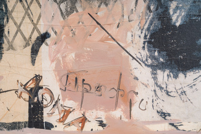 Nina Stoupina (1955): 'Gedeeltelijk verduistering', gemengde techniek op doek, gedateerd 2009