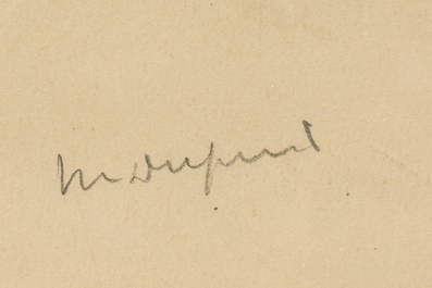 Maurice Dupuis (1882-1959): Dame nue assise, aquarelle sur papier