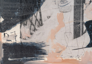 Nina Stoupina (1955): 'Gedeeltelijk verduistering', gemengde techniek op doek, gedateerd 2009