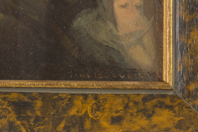 Jan Frans De Boever (1872-1949): 'Chercheuses d'infini', oil on panel, 1930s