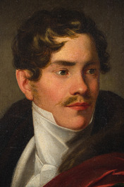 Bruges school, circle of Fran&ccedil;ois-Joseph Kinsoen (1770-1839): Portrait of a man, oil on canvas, first quarter 19th C.