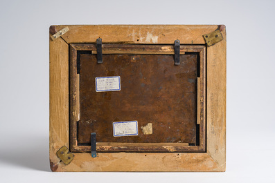 Vlaamse school, navolger van Maerten De Vos (1532-1603): Sint Paulus de Heremiet in de wildernis, olie op koper, 17de eeuw