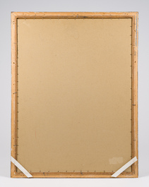 Claire Maillot (20&egrave;me si&egrave;cle): La fen&ecirc;tre ouverte, techniques mixtes sur papier