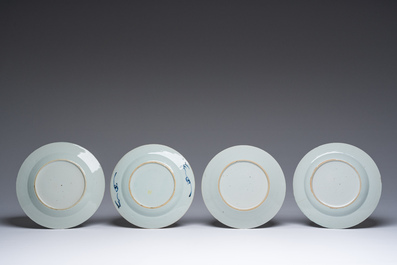 Een gevarieerde collectie Chinees blauw-wit porselein, Kangxi/Qianlong