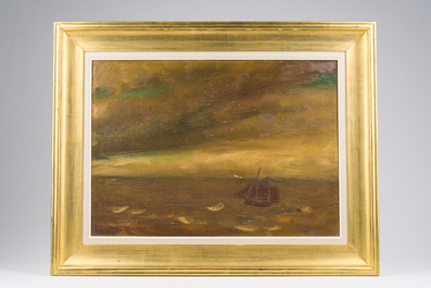 Constant Permeke (1886-1952): Marine, huile sur toile, dat&eacute; 1925