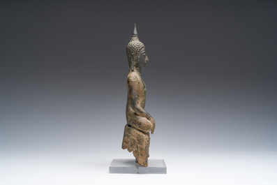 Bouddha en bronze, probablement Tha&iuml;lande, 15&egrave;me si&egrave;cle