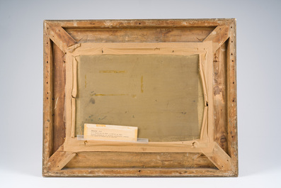 Paul Hermanus (1859-1911): Paysage fluvial, huile sur panneau