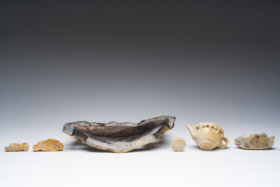 Collection vari&eacute;e de sculptures en pierre &agrave; savon, Chine, 19&egrave;me/20&egrave;me si&egrave;cle