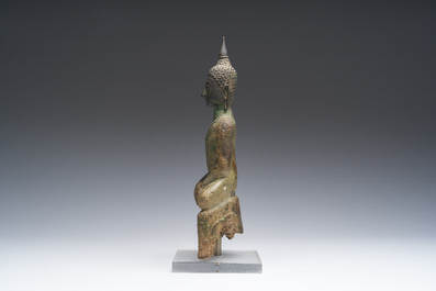 Bouddha en bronze, probablement Tha&iuml;lande, 15&egrave;me si&egrave;cle