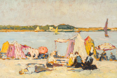 Frans Smeers (1873-1960): 'Benodet', huile sur board, dat&eacute; (19)33