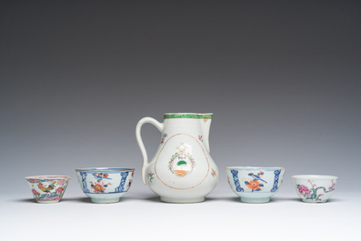 A varied collection of Chinese famille rose and Imari style porcelain, Kangxi/Qianlong
