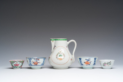 A varied collection of Chinese famille rose and Imari style porcelain, Kangxi/Qianlong
