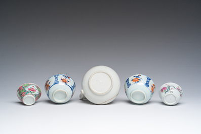 A varied collection of Chinese famille rose and Imari style porcelain, Kangxi/Qianlong