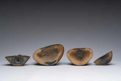 Quatre sculptures de Bouddha en bronze partiellement dor&eacute;, Tha&iuml;lande et Cambodge, 19&egrave;me/20&egrave;me si&egrave;cle