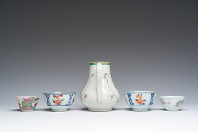 A varied collection of Chinese famille rose and Imari style porcelain, Kangxi/Qianlong