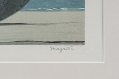 Ren&eacute; Magritte (1898-1967, naar): 'Souvenir de voyage', kleurenlithografie, ed. 244/275, gedateerd 2013