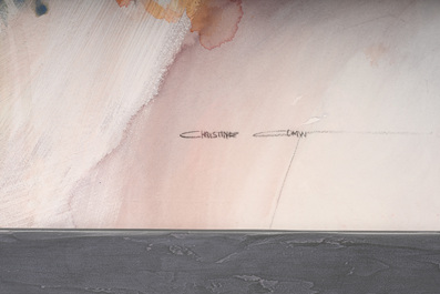 Christine Comyn (1957): Moment of rest, mixed media on paper
