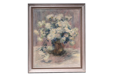 Flore Vindevogel-Geleedts (1866-1938): Still life of flowers, oil on canvas