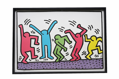 Keith Haring (1958-1990, after): 'Dance', screenprint in colours, ed. 83/200