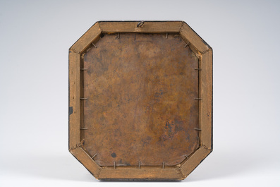 Ecole flamande: Le Christ aux liens, huile sur cuivre, 17&egrave;me si&egrave;cle